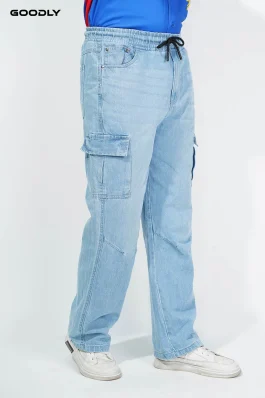 6 Pocket Denim Cargo Baggy
