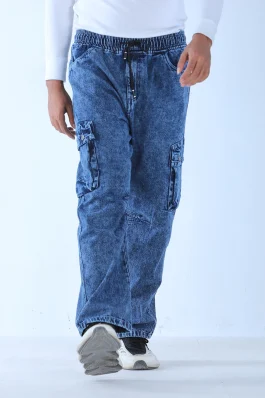 Soft Denim Utility Cargo Baggy