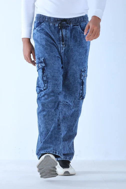 Soft Denim Utility Cargo Baggy - Image 2