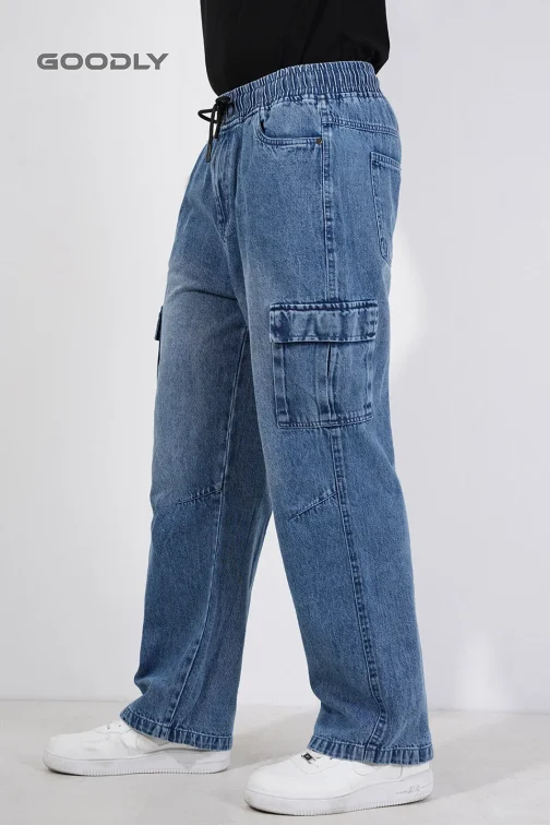 Casual Denim Cargo Baggy for Men - Image 4