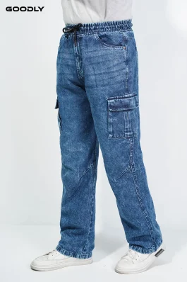 6 Pocket Denim Cargo Baggy