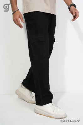 Cargo Six Pocket Denim Pants – Relaxed Fit