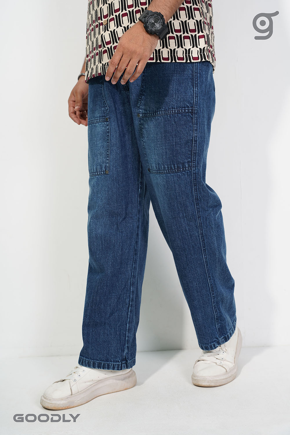Loose Fit Denim Baggy Jeans - Image 3