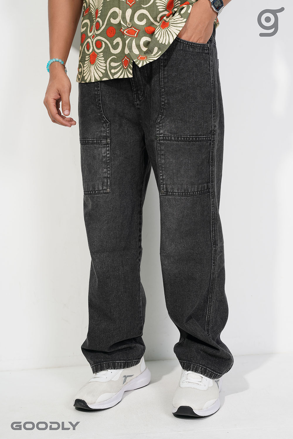 Loose Fit Denim Baggy Jeans - Image 4