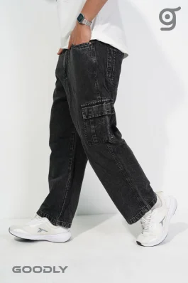 Cargo Six Pocket Denim Pants – Relaxed Fit