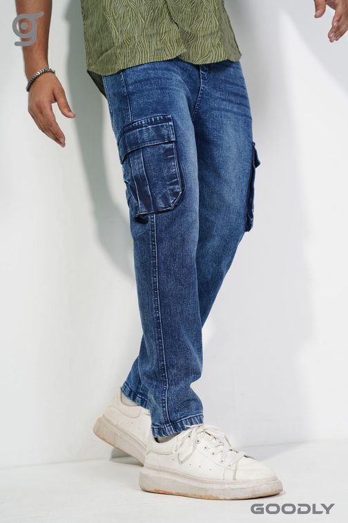 Modern Fit Stitch Cargo Jeans - Image 3