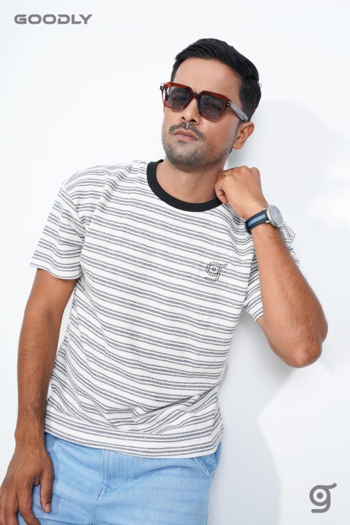 Men's Striped Crew Neck T-Shirts - Image 3