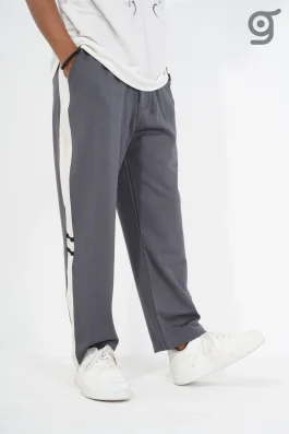 Oversized Contrast Panel Baggy Pants