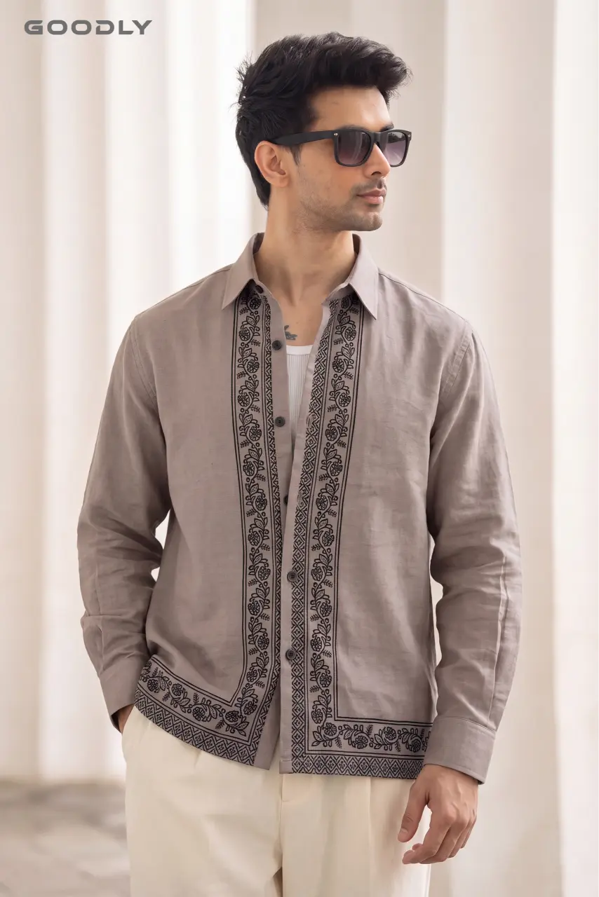 Bloom Embroidered Boxy Fit Shirt
