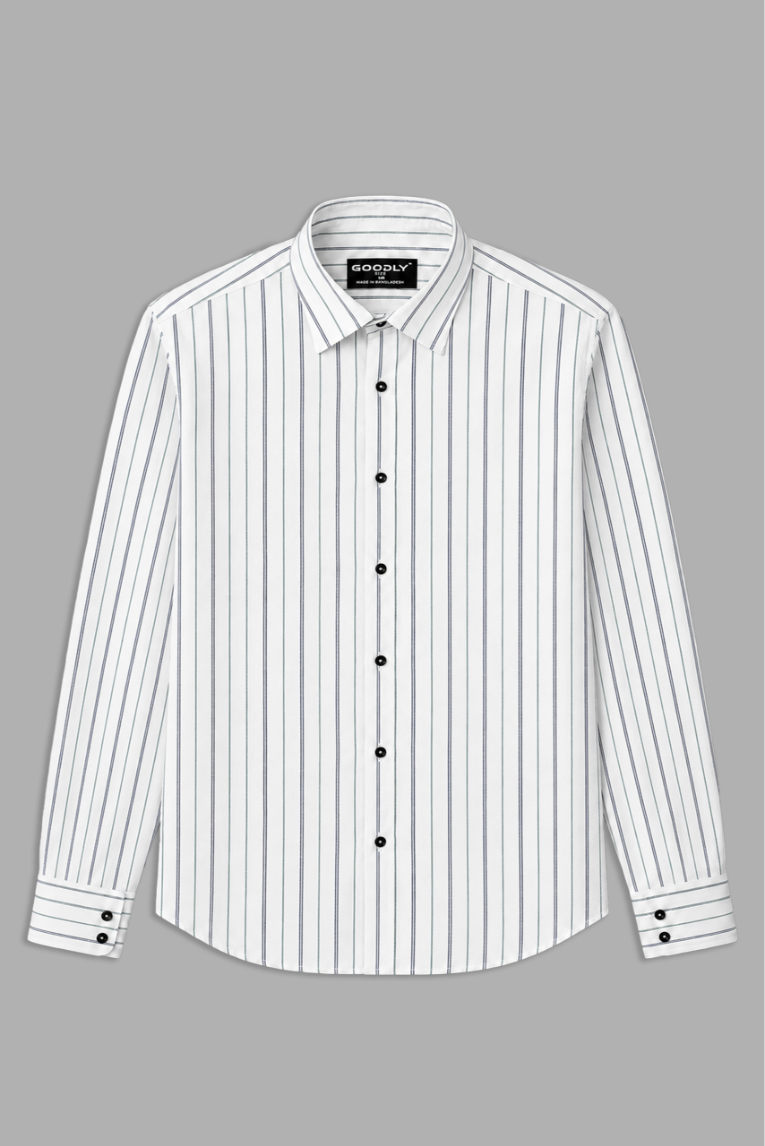 Classic Stripe Long Sleeve Shirt for Men - Image 4