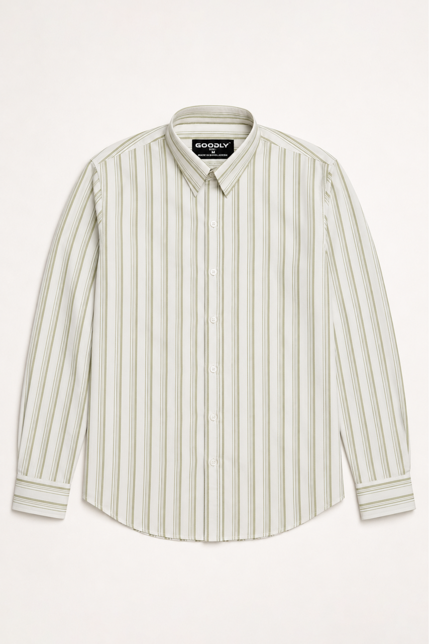 Classic Stripe Long Sleeve Shirt for Men - Image 2