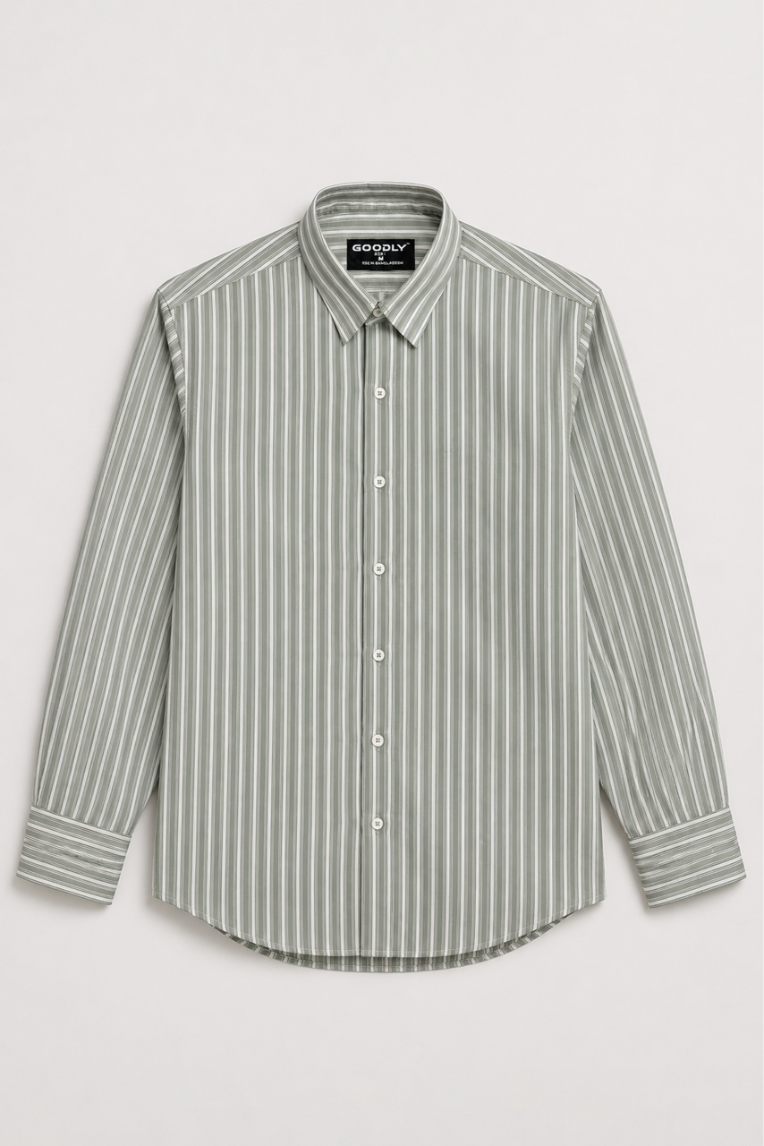 Classic Stripe Long Sleeve Shirt for Men