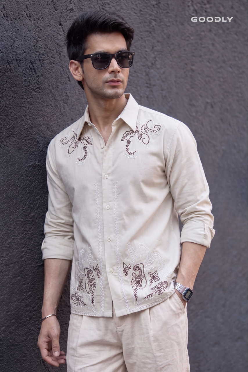 Heritage Embroidered Boxy Fit Shirt - Image 3