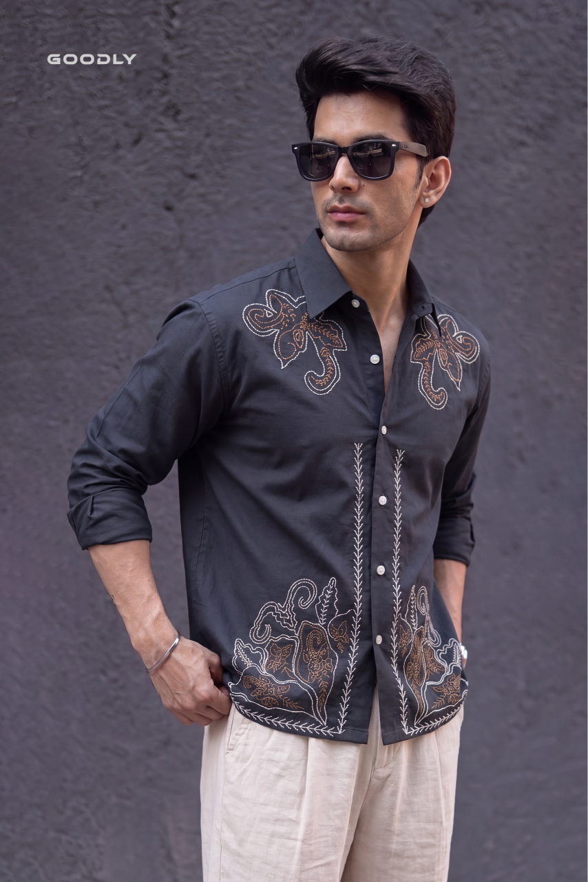 Heritage Embroidered Boxy Fit Shirt