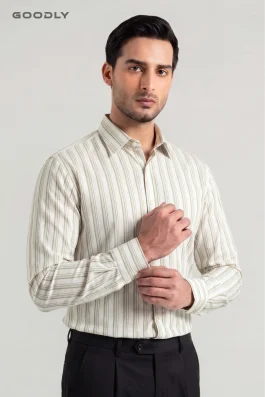 Classic Stripe Long Sleeve Shirt for Men