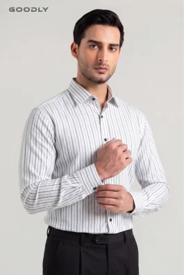 Classic Stripe Long Sleeve Shirt for Men